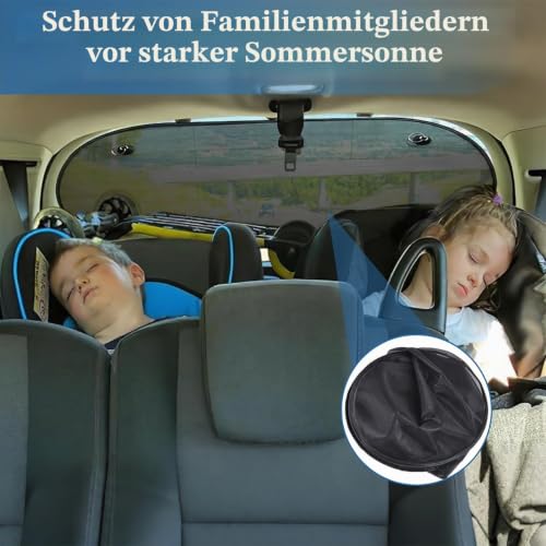 RHQFDM Sonnenschutz Heckscheibe Auto, UV-Schutz, 100x50 cm (Schwarz)