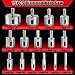 WORKEASE Diamond Tile Drill Bits Set, 17 Pcs with Double Suction Cups Hole Saw Guide Jig, (1/4