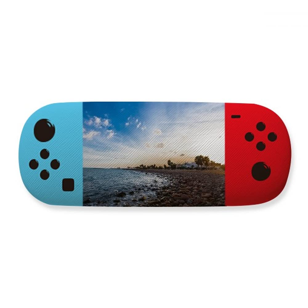Étui de rangement pour lunettes motif océan et plage rigide