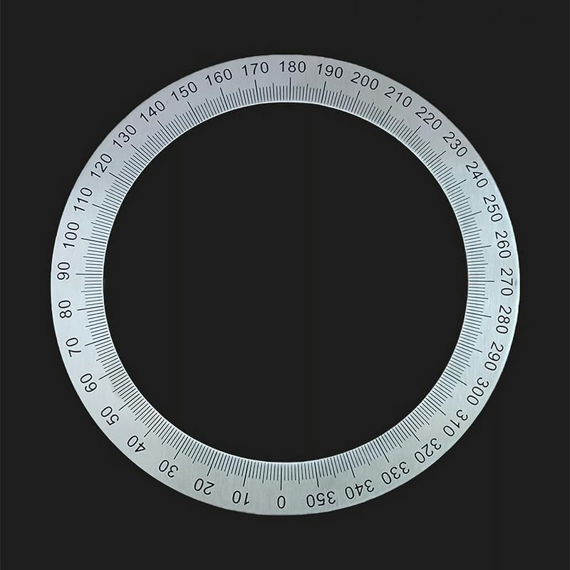 Stainless Steel Lathe Dial Disc 360 Degree Disc Universal Measuring Disc (Diameter:70 110 120 130 90 120 170 190 200MM) (130X101X1MM)