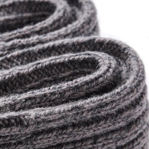 Tough Land 97% Merino Wool Crew Socks for Men & Women – Classic Rib, Thick Knit, Warm Socks for Hiking, Work, Ski – 2 Pairs3