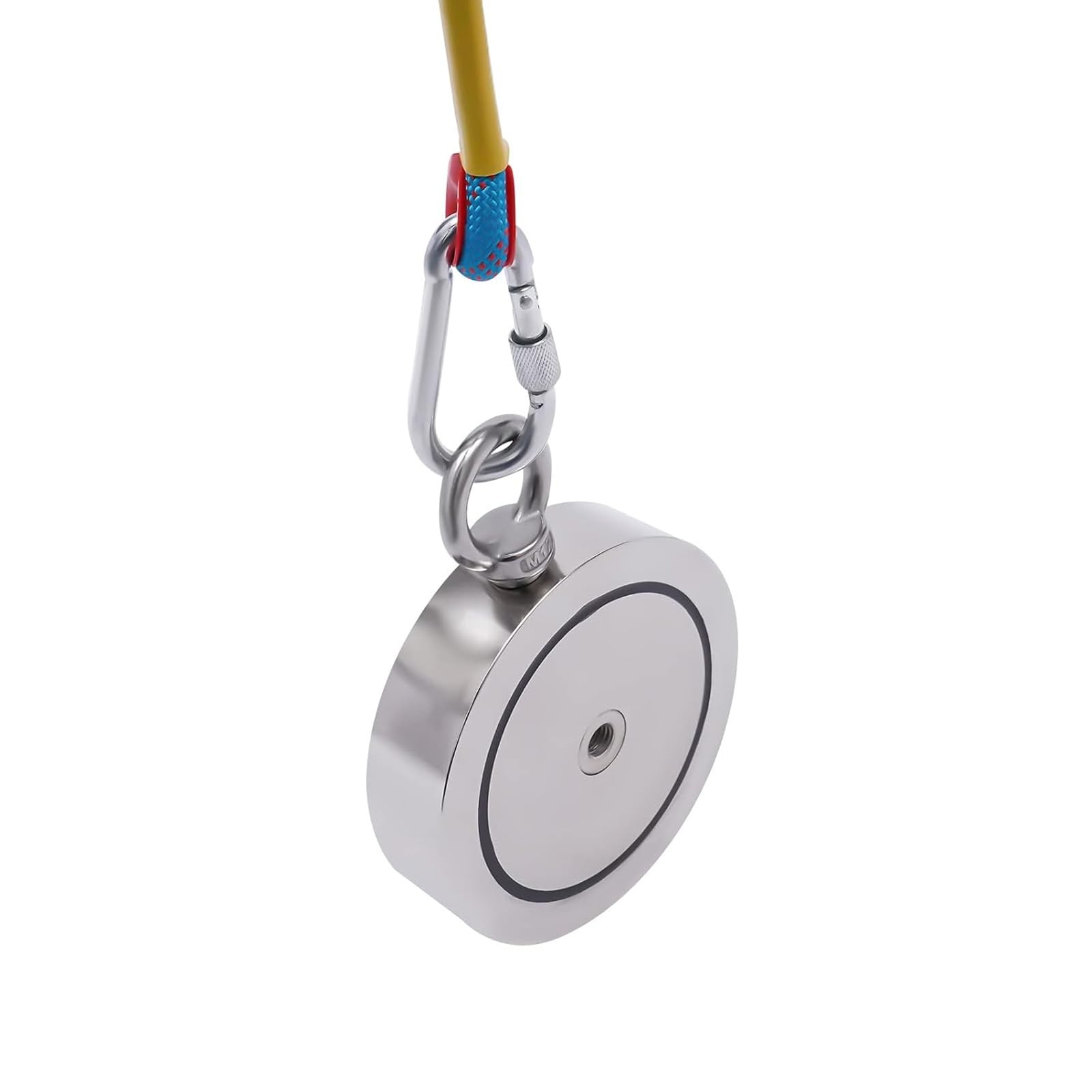 Kit da pesca con magnete, magneti rotondi da 3000 libbre (1367 kg), kit da pesca con magnete bifacciale con corda da 20 metri, magneti potenti per la caccia al tesoro di recupero