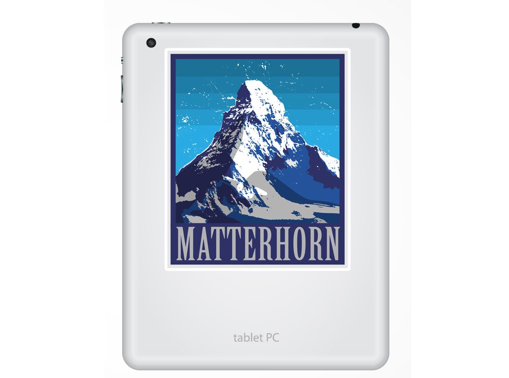 2 x 30cm/300mm Matterhorn Mountion Adesivi vinilici bagagli di viaggio #7485