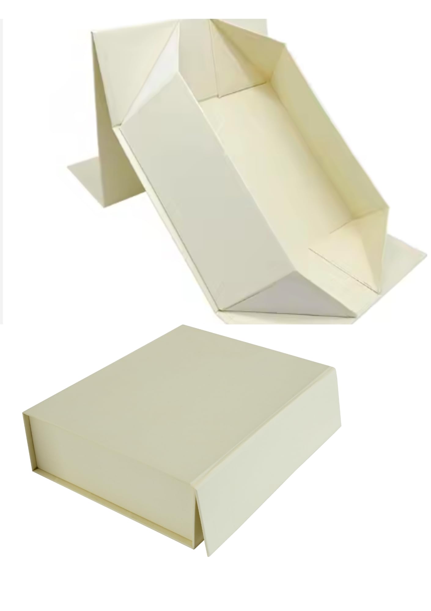 Mood Twisters Magnetic Gift Box - Empty Cardboard Box for Hampers, Gift Wrapping & Storage | Multipurpose Packaging for Birthday, Wedding & Special Occasions | Beige, 21.5 x 28 x 7.5 cm (Pack of 1)