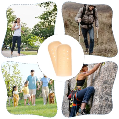 Image of YUXIANLB 10PCS Big Toe Cap Support, Gel Toe Protectors, Breathable Toe Caps, Toe Protectors, Toe Cover Sleeves with Holes, Provides Relief from Missing or Ingrown Toenails, Hammer Toe, Reduce Friction