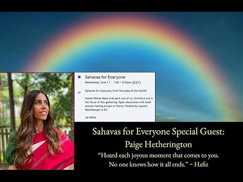 Sahavas for Everyone: guest Paige Hetherington, June 17, 2026 live on Baba Zoom