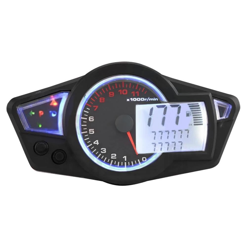 LCD Digitale Moto Tachimetro Contachilometri 11000rpm Cruscotto Misuratore Universale Per Harley Per Touring Per Road King AJOHBM