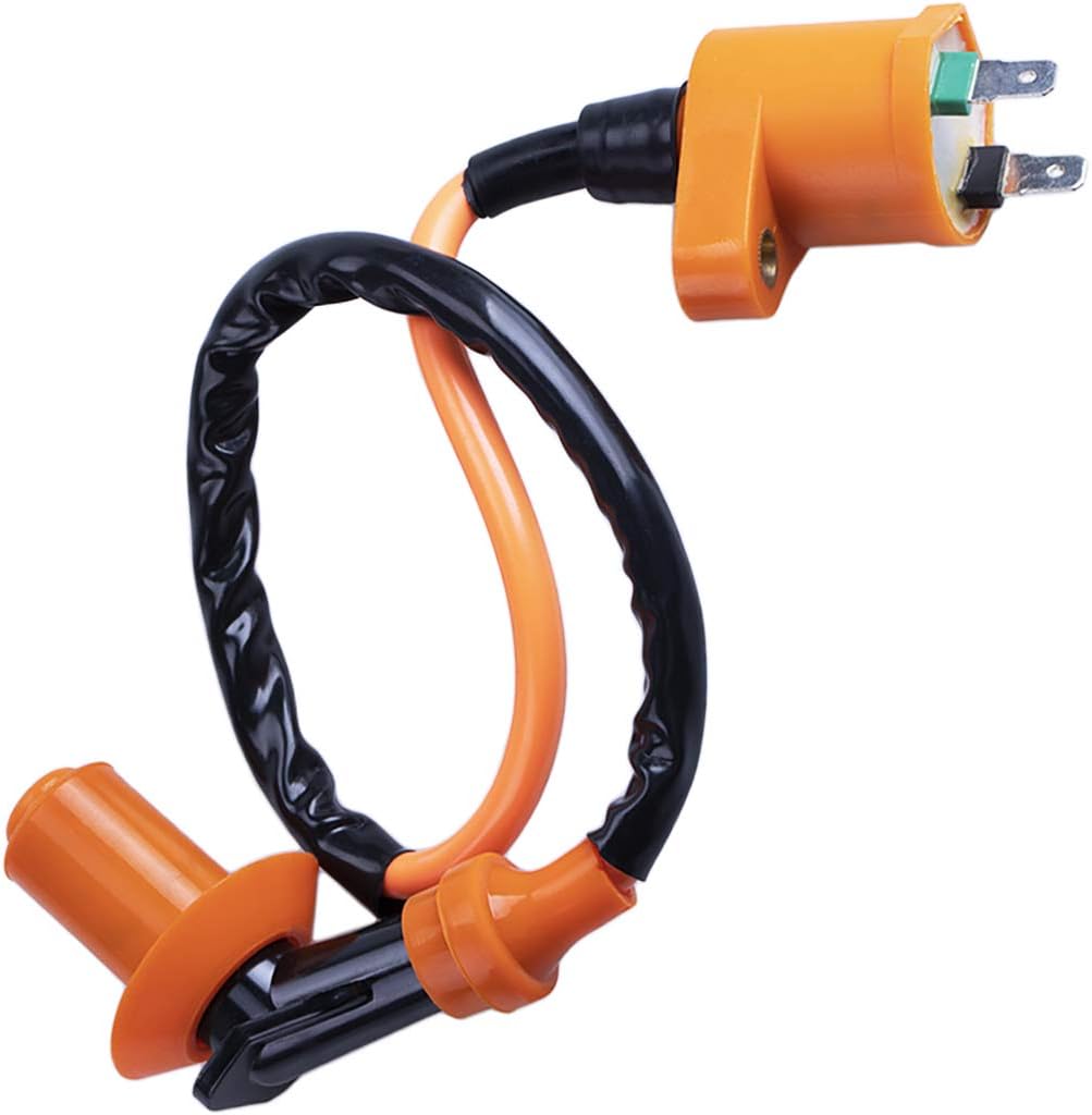 CNCMOTOK High Performance Racing Ignition Coil Electrode Spark Plug for Chinese 50cc 125cc 150cc Gy6 Moped Scooter ATV Go Kart