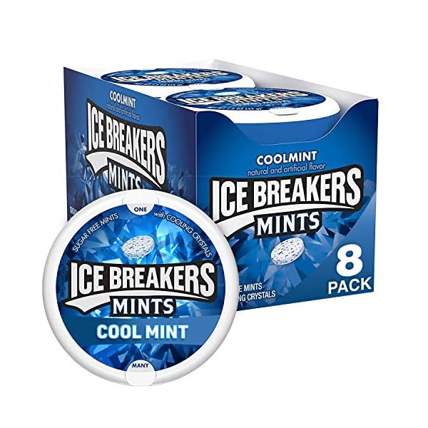 Ice Breakers Mints Cool Mint - Pfefferminz Bonbons, 1 Stück (8 x 42 g)