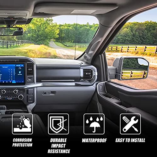 Mirror Glass Compatible with Ford F-150 F150 2015 2016 2017 2018 2019 2020 2021 Right Blind Spot Passenger Side Non-Heated Replaces FL3Z17K707B