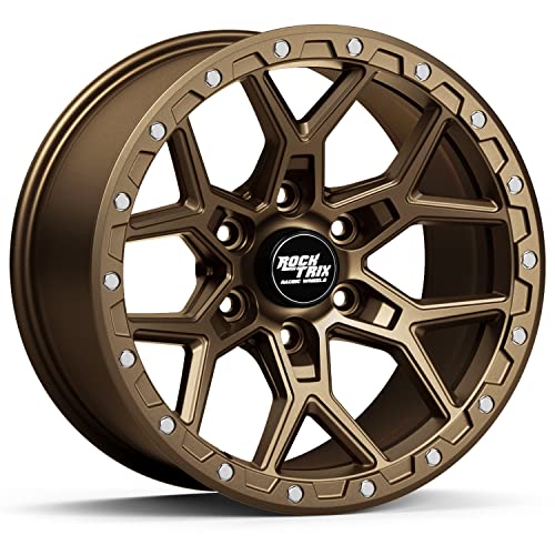RockTrix RT107 17 Inch Wheel Compatible with Toyota 2001+ Tacoma, 6x5.5' 6x139.7, 17x9-12mm Offset...