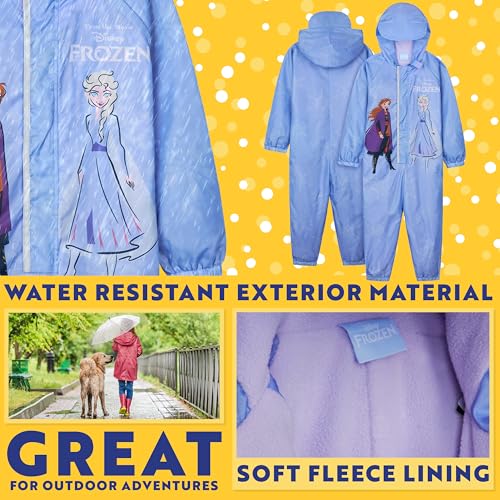 Get Trend Rain Suit Toddlers Girls with Hooded Fleece Lined Waterproof Kids Rain Coat Fishing Coveralls Gifts for Girls3