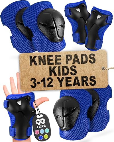 99FLIPS Boys Knee Pads and Toddler - Skateboarding Pads -