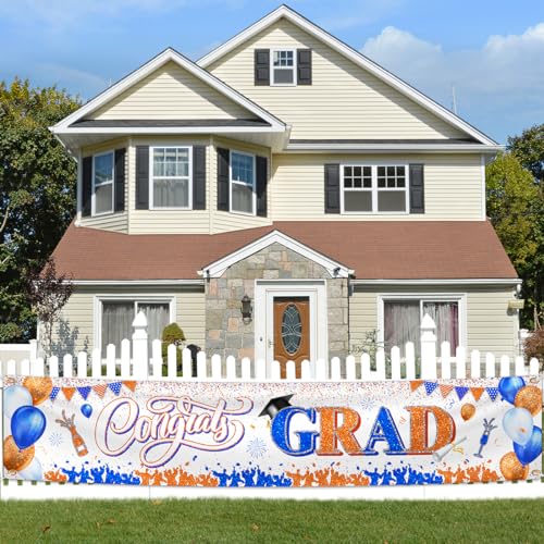 Image of Congrats Grad Banner Decoration-Class of 2026 Banner,Graduation Party Decoration 2026 Yard Sign Banner for Graduation Party Supplies