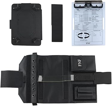 FNF Aviation Kneeboard with Clipboard for iPad mini Black Pilot Kneeboard, Adjustable Leg Strap for Professional Pilots, General Aviation