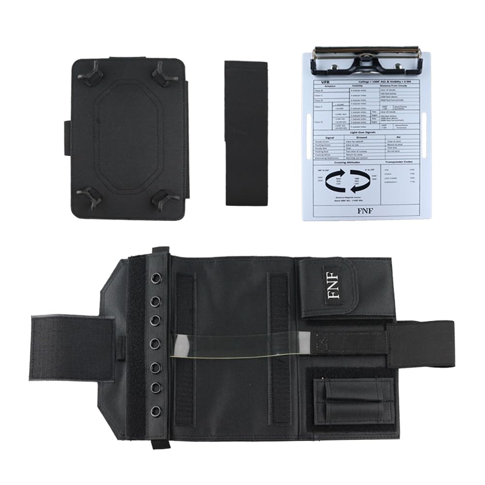 FNF Aviation Kneeboard with Clipboard for iPad Mini – Black Pilot Kneeboard, Adjustable Leg Strap for Professional Pilots, General Aviation-image-15