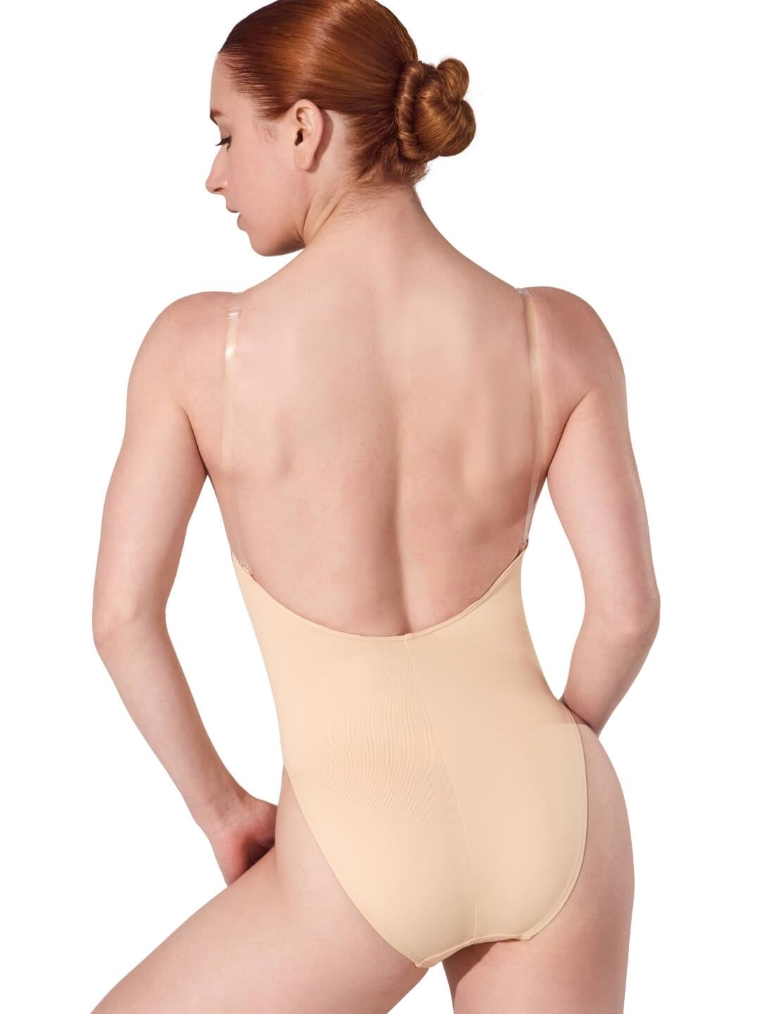 Capezio Camisole Leotard With Clear Transition Straps 3532 Donna (Pacco da 1)