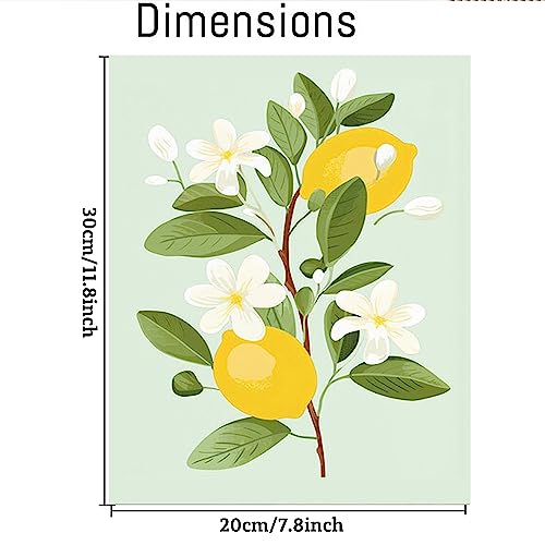 cupmod 6Pack Paint by Number for Adults and Kids,DIY Acrylic Painting Paint by Numbers Kits on Canvas Without Frame,Fruit Oil Painting for Home Wall Decor 7.8x11.8inch