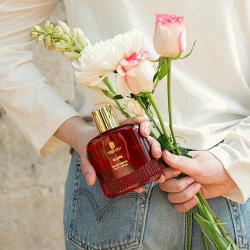 Image of TREVITO Allure Luxury Perfume for Women 100ml | Premium Long Lasting Eau de Parfum | Floral Fruity Fragrance for Women | Skin Friendly Scent | Perfect for Party, Date Night & Daily Wear