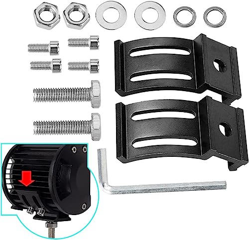 Image of WOWLED Mounting Brackets for LED Work Light Bars, 2 Pack Universal Adjustable Mount Bracket Slidable for Most Work Lights Bar Pod Lights, Offroad Driving Work Lamp Light Bracket Mount 4x4