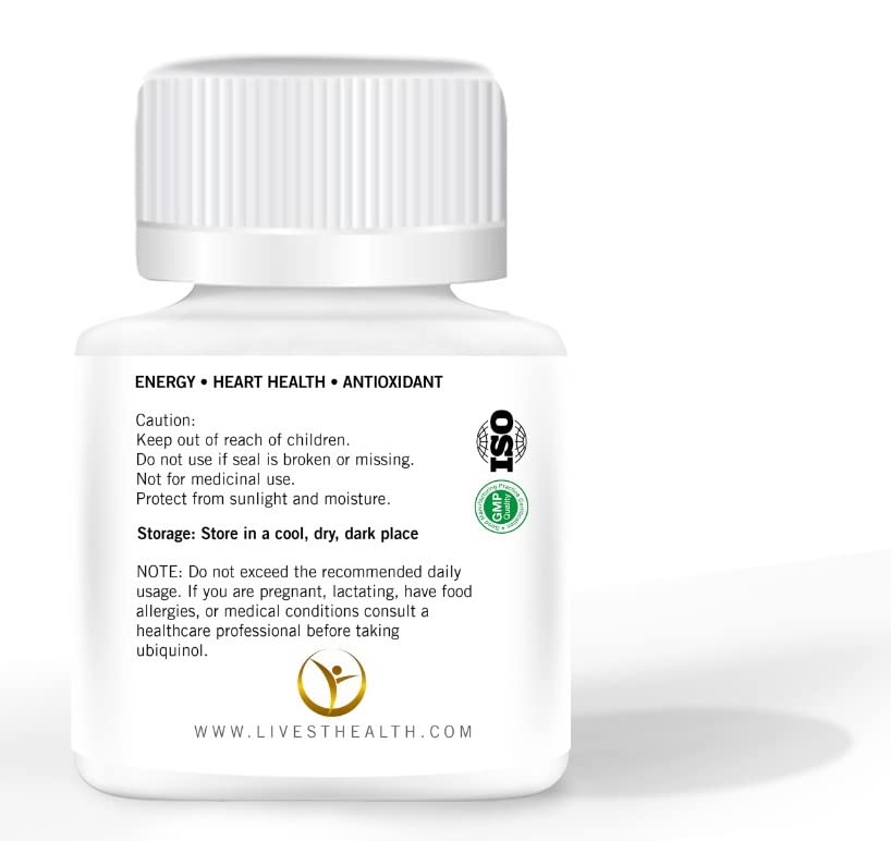 Image of Coenzyme Q10 (CoQ10, Ubiquinol) 100 mg High Absorption Antioxidant Heart Health 30 Capsules