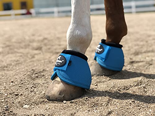 Image of 2520D Horse Bell Boots No-Turn Horse Bell Boots, Equine Ballistic Hoof Overreach Bell Boot, Pair