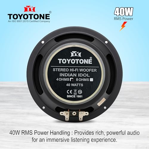 Image of 6 inch Inch 40 WATTS RMS 4 OHMS Cotton Cone Form Edge WOOFER Speaker (INDIAN-IDOL-SERIES-6INCH-WOOFER) 90 * 17 MM Magnet