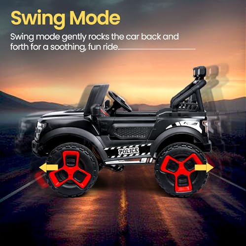 Luusa Thunder Battery Operated Jeep for Kids, Ride on Toy Kid Car with RGB Windshield Light & Music | Electric Jeep Battery Cars | Baby Big Car for Kids to Drive 3 to 8 Years Boys Girls - Image 4 thumbnail