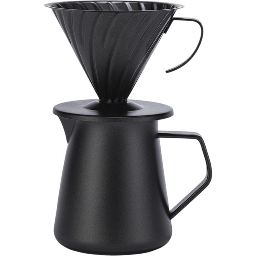 Cafetière à expresso maison et ensemble de cafetière à verser en verre