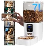 Automatic Cat Feeder with 2K Camera: 5G WiFi Automatic Dog Feeder with Night Vision, Auto Cat Food Dispenser with 7L Large Pet Food Storage Container for Multiple Pet,Detachable for Easy Clean -29 Cup