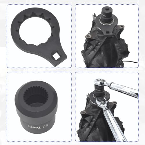 Yuesstloo Rear Drive Axle Differential Installer Remover Tool Kit Compatible BMW M2 M3 M4 M5 E70 E71 E82 E90 E91 F12 F13 X3 X5 7 Series Replace 335040 335050 335060 335080 with 27/34/37 Teeth Socket by Yuesstloo - Image 7