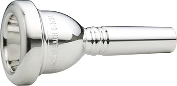 Bach 3416HA Large Shank Tenor Trombone Mouthpiece, Silver Plated, 6-1/2 A Cup Medium Deep