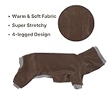 Rollkragenpullover für Dackel-Hunde – Warme Winterkleidung für Dackel, Winteroutfit für Teckel (Braun, S)