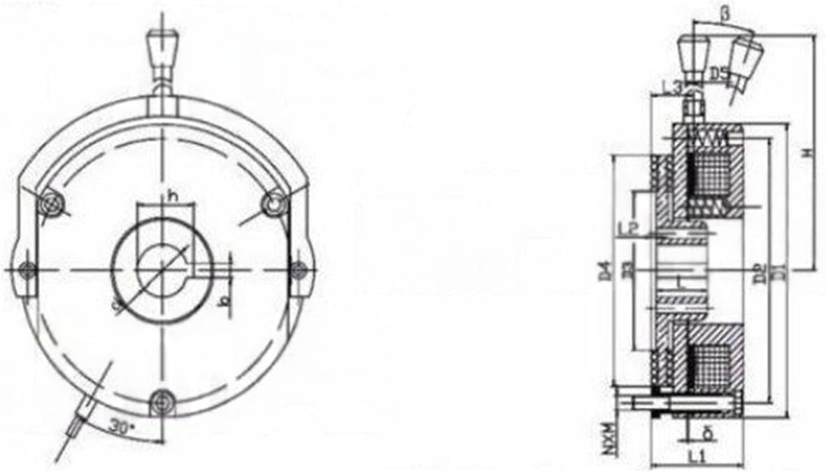 Electromagnetic Brake DEB04-08-15-30-40-80-150-200-300-450 Electromagnetic Loss of Power Brake(DEB-450 DC170V)