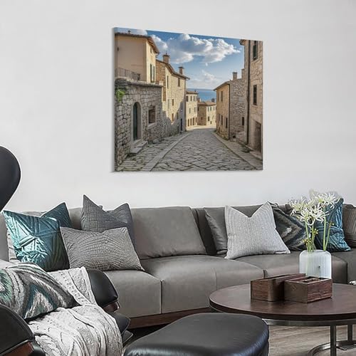 Toile murale abstraite tableau encadré salon 40x40