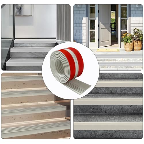 Perfil de borde de escalera autoadhesivo antideslizante PVC 8