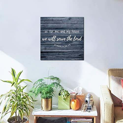 Tollyee Wooden Wall Signs With Saying As For Me And My House We Will Serve The Lord Wood Plaque Wall Hanging Sign Bible Quote Wood Sign For Home Cabin Front Door Outdoor Decoration 10X10In #TOP3