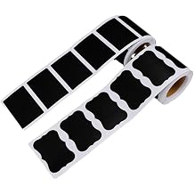 300pcs Chalkboard Label Stickers, Waterproof and Reusable Blackboard Stickers for Jars Containers, with 2 White Chalk Markers
