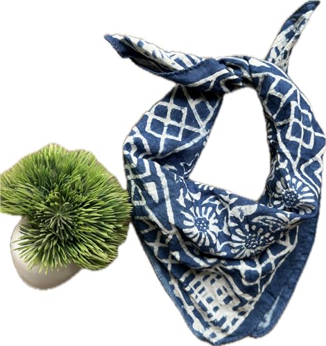 100% Organic Cotton Bandana For Men and Women - Cotton Bandana Paisley Design Scarf floral bandana, women bandana, small pet bandana, men bandana, hair scarf, neckerchief hiking, hair bandana, organic