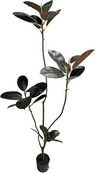 AfanD Artificial Rubber Tree,5.3ft Tall Fake Plants Artificial Rubber Plants for Indoor, Fake Trees for Office Home Living Room Floor Patio Greening Porch Decor