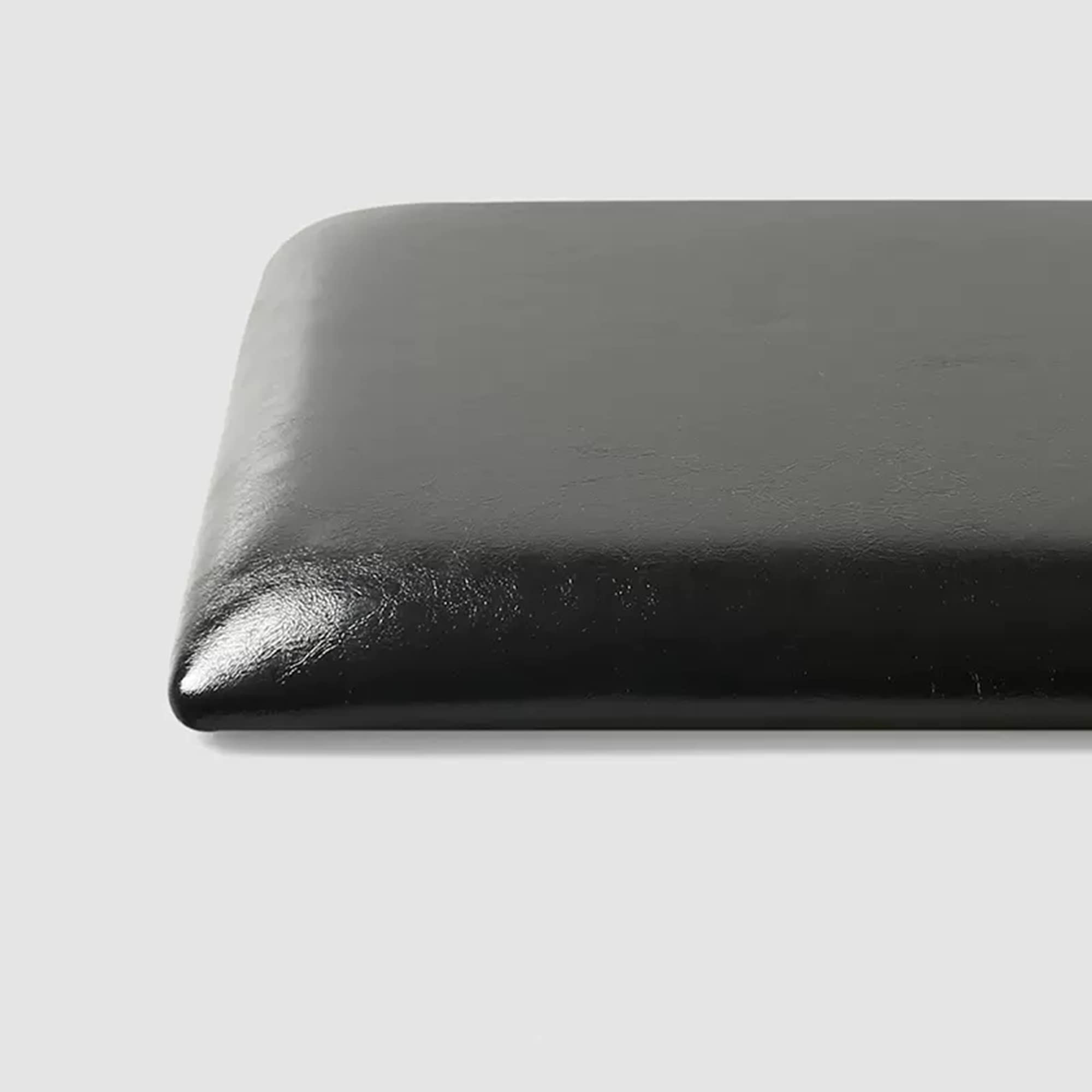 XIEMINLE Waterproof Leather Bench Cushion with Zipper, Long Bench Seat Pad Furniture Seat Cushions, 2 3 Seater Removable Chair Seat Mat for Bay Window Furniture Indoor,150 * 35 * 2cm,Black