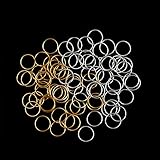 100 Pcs Hair Rings Braid Rings Hair Loop Clips for Women Hair Clips Accessories (Gold and Silver)