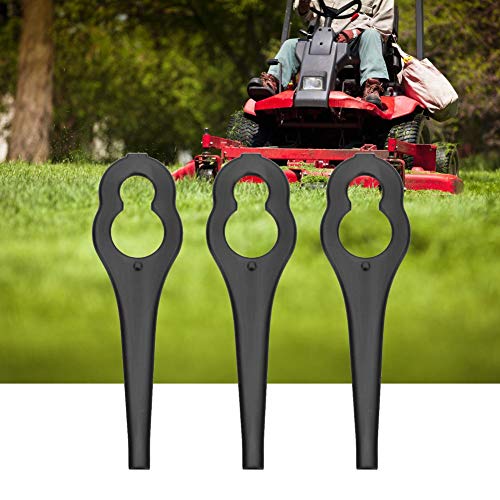 50 PCS Lawn Mower Blade,Plastic Grass Trimmer Blades Lawn Mower Parts for BOSCH ALM 28 30(Black)