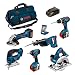 Produktbild Bosch Kit PSB7MM3A Professional (GWS 18 V-Li + GSB 18 V-LI + GST 18 V-LI + GDR 18 V-LI + GKS 18 V-LI + GSA 18 V-LI + GLI VarrLED + 3 x 4,0Ah + LBAG)