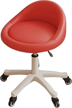 Low Back Elevator Dressing Chair Counter Chair Office Chair Leather Seats Metal Frame Thick 360  Free Swivel Casters for Home Beauty Salon Office A