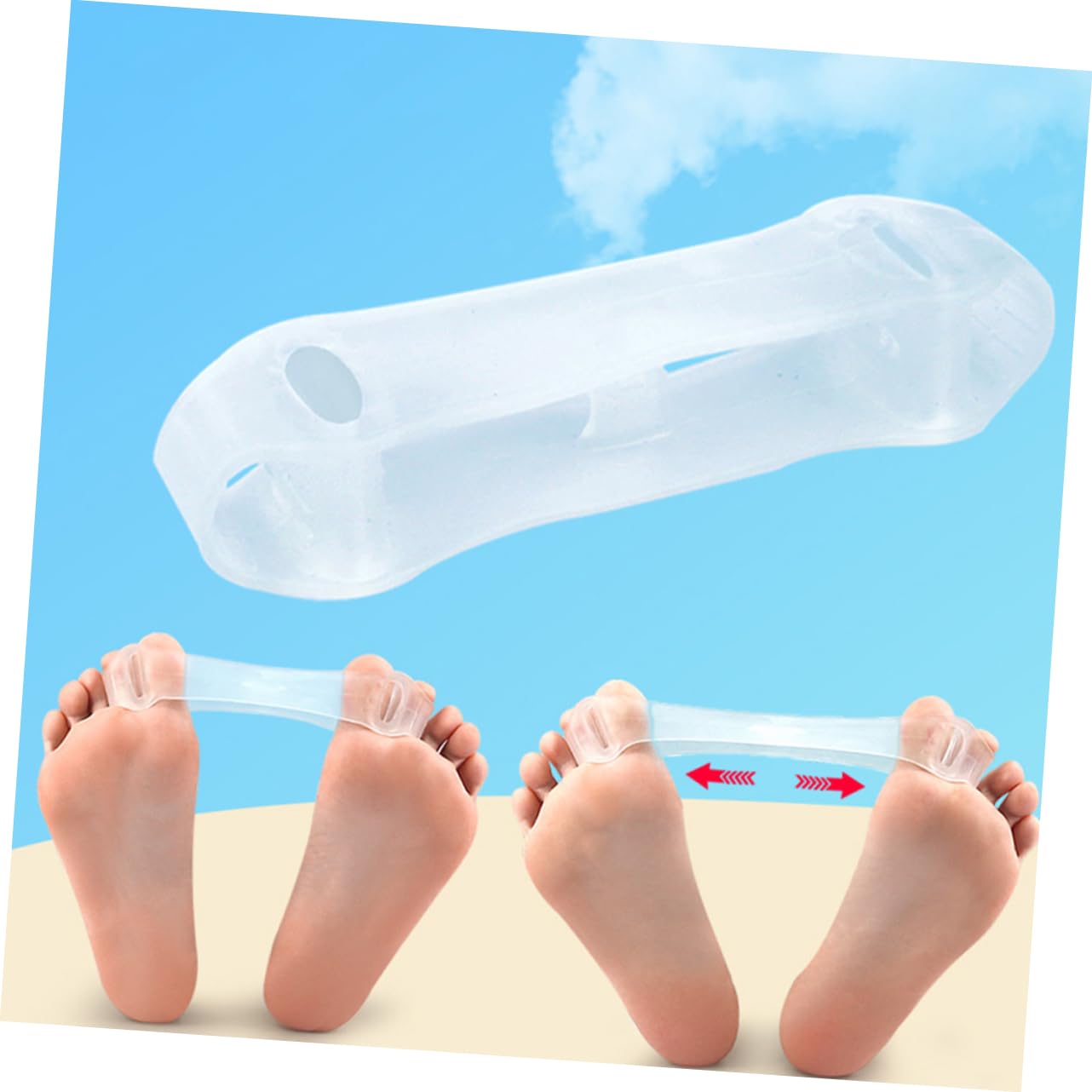 FOMIYES 15pcs Toe Separator for Bunion Relief Comfortable Toe for Foot Care Transparent Design for Day Night Use