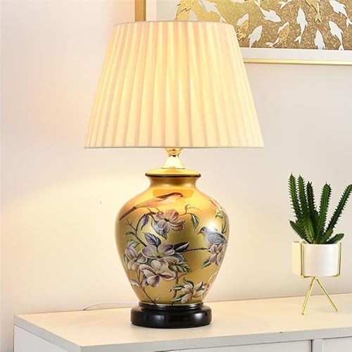 Contemporary Flowers and Birds Ceramics Table Lamp The American Village Living Room Bedroom Study Villa Hotel Bedside Desk Lamp (Style 11)