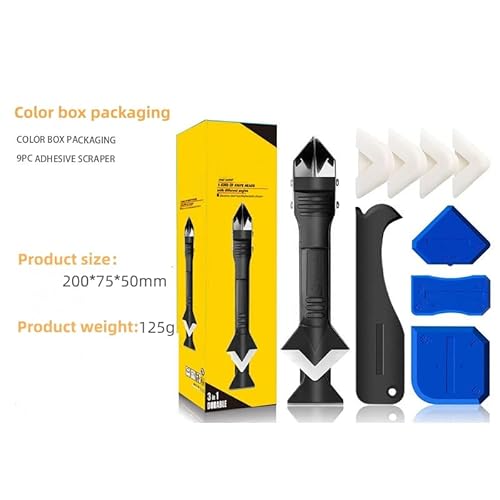 NestNook Silikon-Dichtungs-Endbearbeitungswerkzeug, Dichtungsschaber, Dichtungsentferner-Werkzeug, Silikon-Dichtungsentferner und Applikator-Werkzeugset mit 5 Silikonpads und 4 Schabern