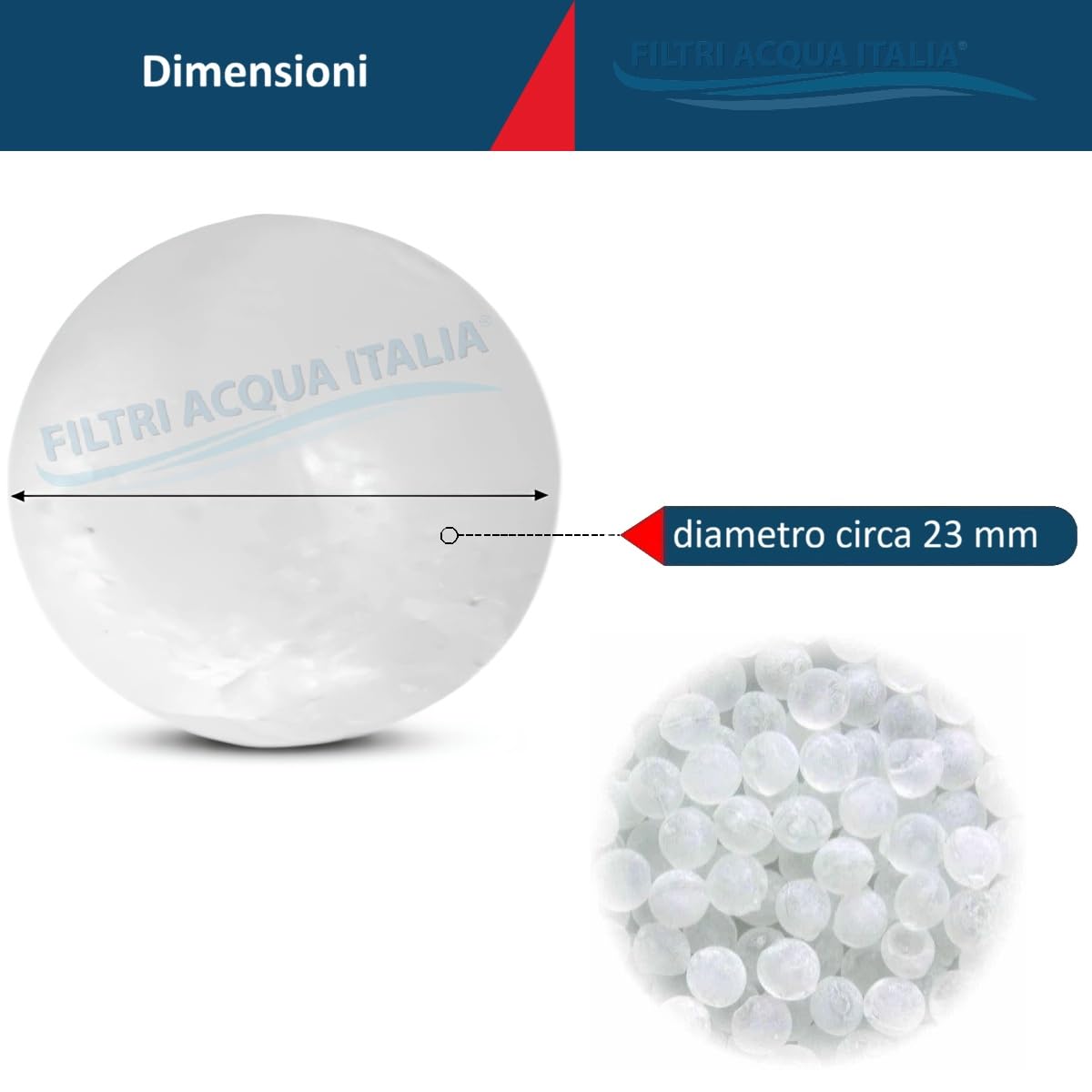 Polifosfati a Sfere 500 gr. Ricarica per Filtri Anticalcare Lavatrice, Dosatori ecc.