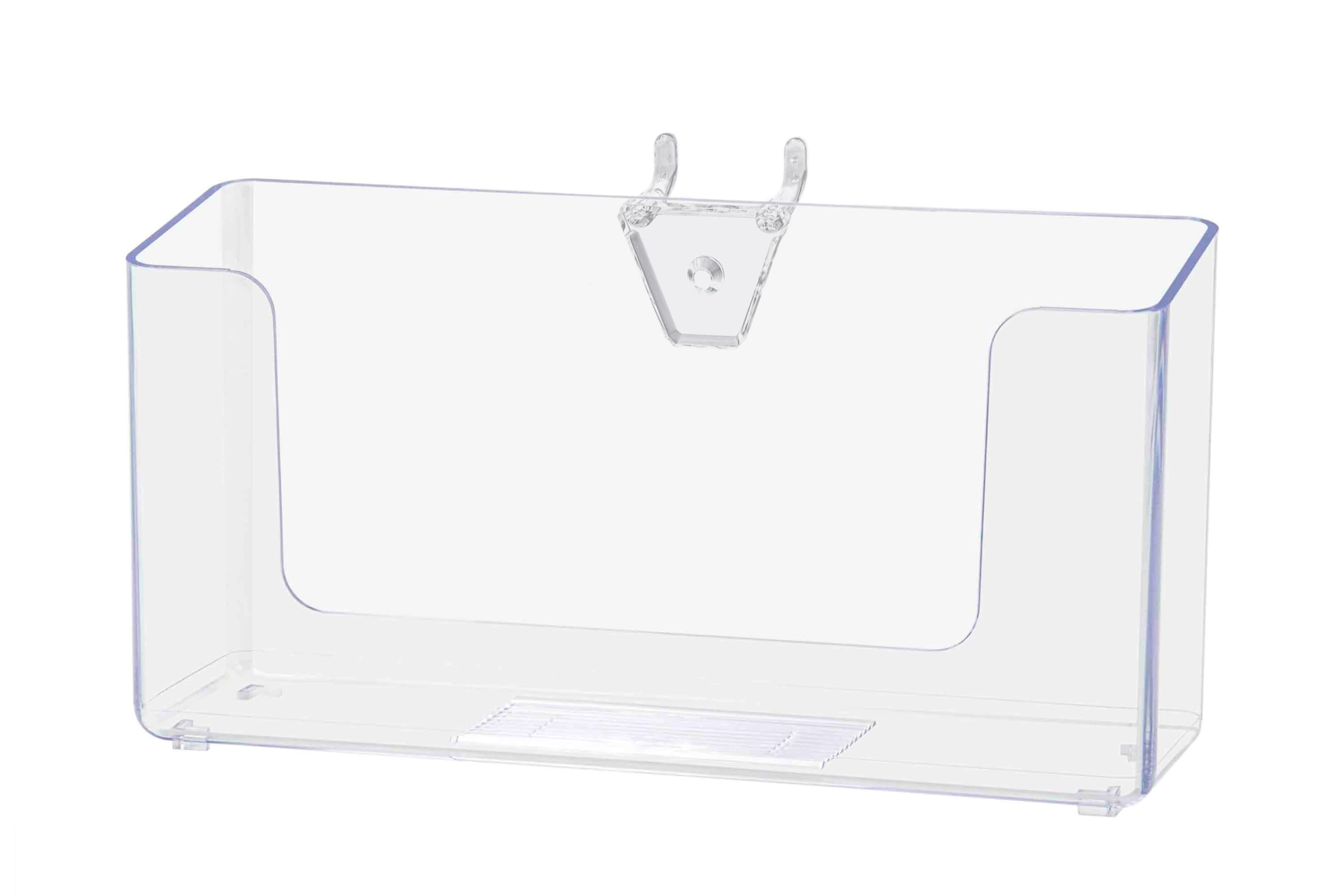 Marketing Holders 2 Pack Pegboard Postcard Holder for 5 Inch Wide Printed Advertisement Materials Space Saving Clear Acrylic Display Rack in Retail